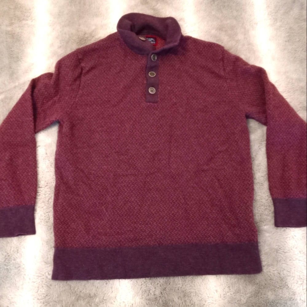 Untuckit Merino Wool Patterned Sweater - image 1